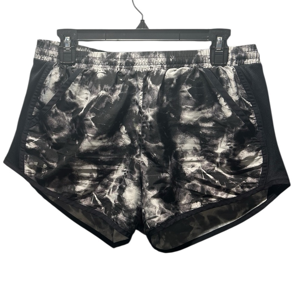 {Under Armour} Black and White Tie-Dye Athletic Shorts